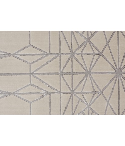 Feizy MICAH 3045F IN IVORY/SILVER 5' x 8' Area Rug