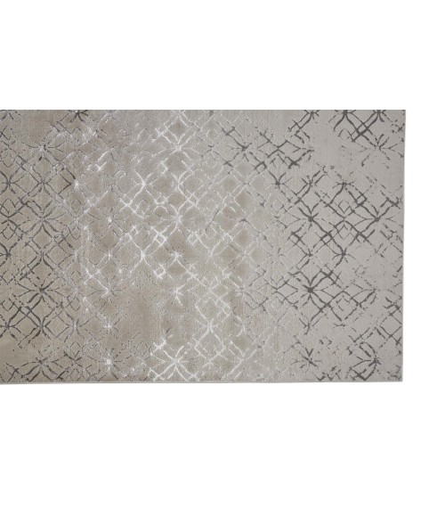 MICAH Rug Feizy MICAH 3047F IN BEIGE/SILVER 1' 8" X 2' 10" Sample Area Rug