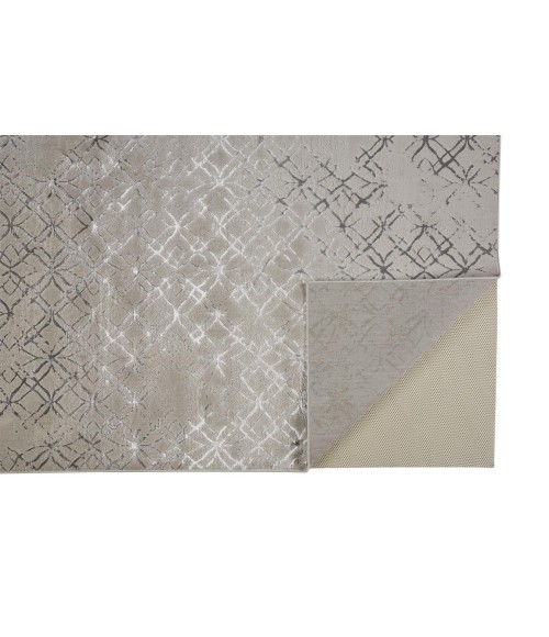MICAH Rug Feizy MICAH 3047F IN BEIGE/SILVER 1' 8" X 2' 10" Sample Area Rug
