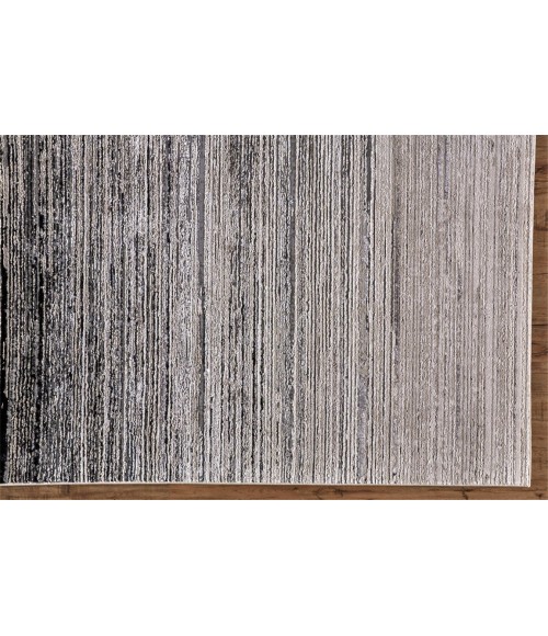 MICAH Rug Feizy MICAH 3337F IN BLACK/DARK GRAY 2' 10" X 7' 10" Runner Area Rug