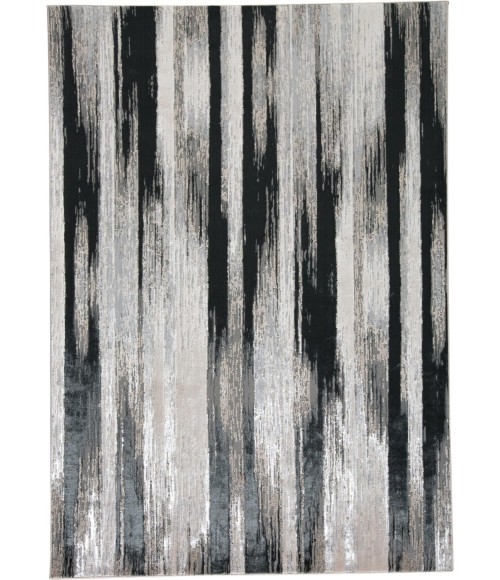Feizy MICAH 3338F IN BLACK/SILVER 1' 8" X 2' 10" Sample Area Rug