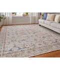 Feizy Pasha IVORY/BLUE PAS39M4F 2 ft. X 3 ft. Rectangle Rug