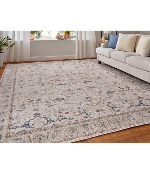 Feizy Pasha IVORY/BLUE PAS39M4F 2 ft. X 3 ft. Rectangle Rug