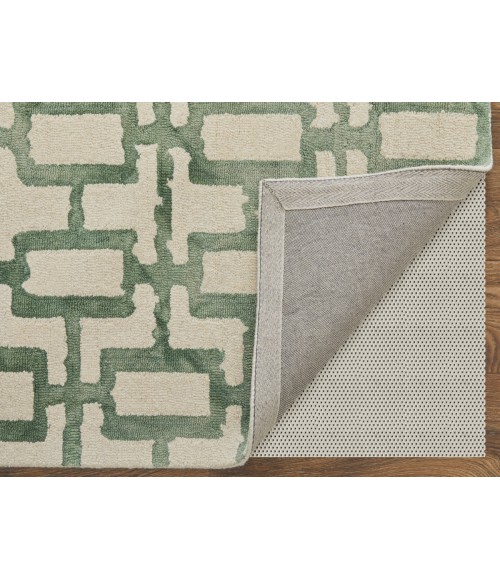 Feizy Lorrain GREEN/IVORY 6108919F 8 ft. X 10 ft. Rectangle Rug