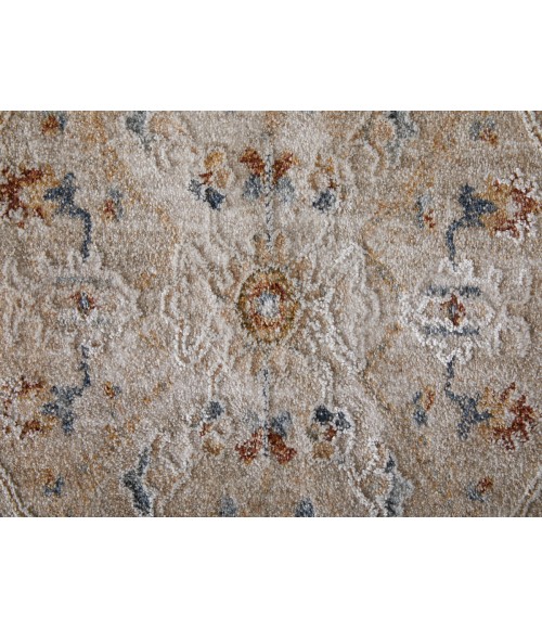Feizy Pasha BEIGE/BLUE PAS39M6F 7 ft. 10 in. X 10 ft. 3 in. Rectangle Rug