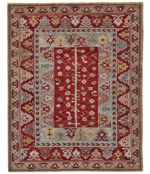 PIRAJ Rug Feizy PIRAJ 6451F IN RED/RED 7' 9" x 9' 9" Area Rug