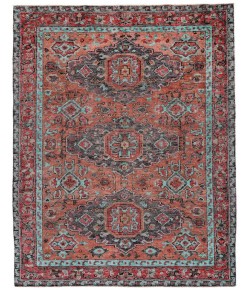 Feizy Piraj 6452F RUST/AQUA Area Rug 5 ft. 6 X 8 ft. 6 Rectangle