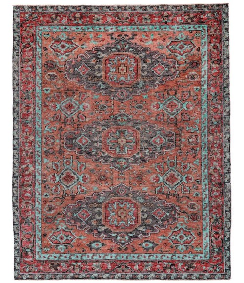 PIRAJ Rug Feizy PIRAJ 6452F IN RUST/AQUA 8' 6" x 11' 6" Area Rug