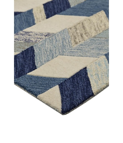 ARAZAD Rug Feizy ARAZAD 8446F IN BLUE/IVORY 8' x 8' Round Area Rug