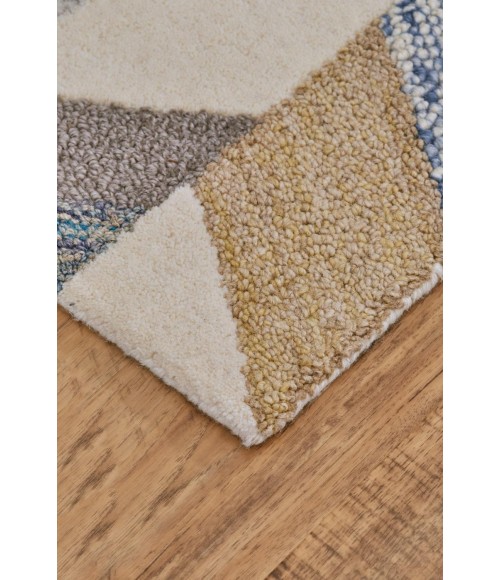 ARAZAD Rug Feizy ARAZAD 8446F IN GRAY/GOLD 8' x 8' Round Area Rug