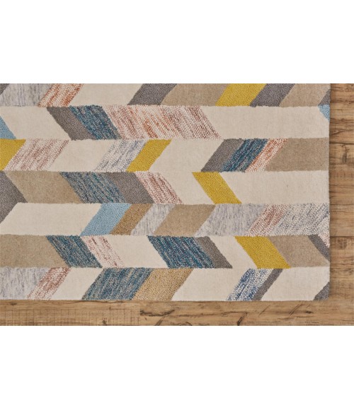 ARAZAD Rug Feizy ARAZAD 8446F IN GRAY/GOLD 8' x 8' Round Area Rug