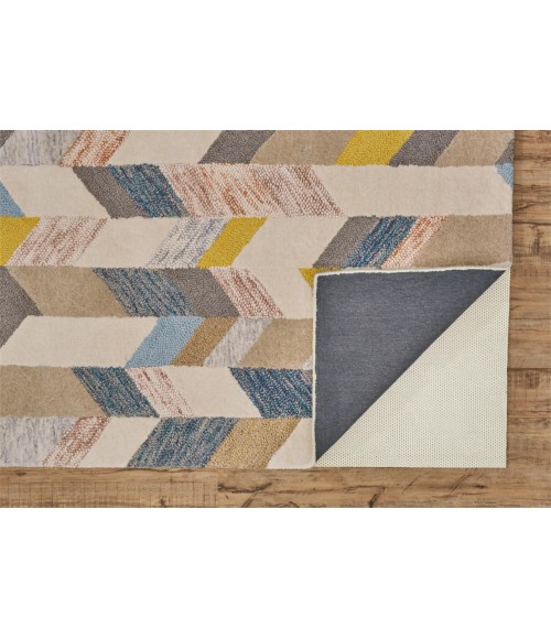ARAZAD Rug Feizy ARAZAD 8446F IN GRAY/GOLD 8' x 8' Round Area Rug