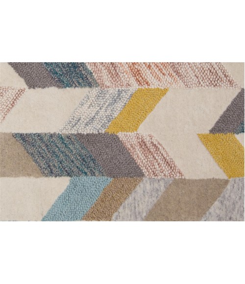 ARAZAD Rug Feizy ARAZAD 8446F IN GRAY/GOLD 8' x 8' Round Area Rug
