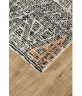 Feizy ARAZAD 8479F IN BLACK/TANGERINE 3' 6" x 5' 6" Area Rug