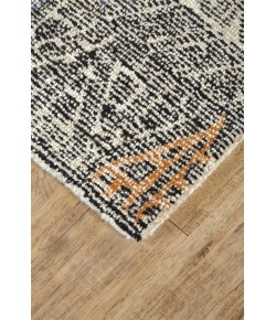 Feizy Arazad 8479F BLACK/TANGERINE Area Rug 3 ft. 6 X 5 ft. 6 Rectangle