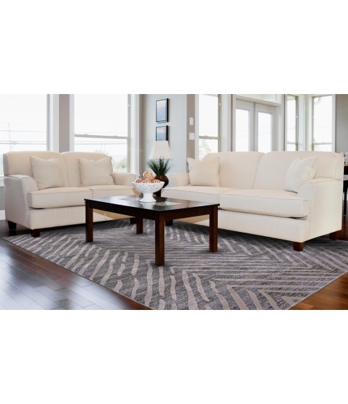 WALDOR Rug Feizy WALDOR 3968F IN GRAY 2' 10" X 7' 10" Runner Area Rug