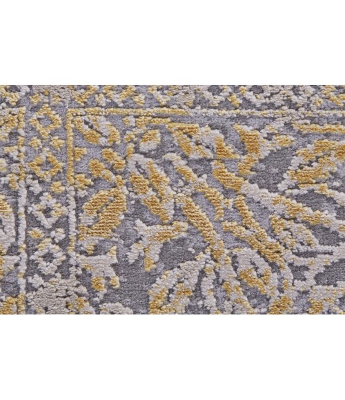 Feizy WALDOR 3971F IN GOLD/SAND 2' 10" X 7' 10" Runner Area Rug