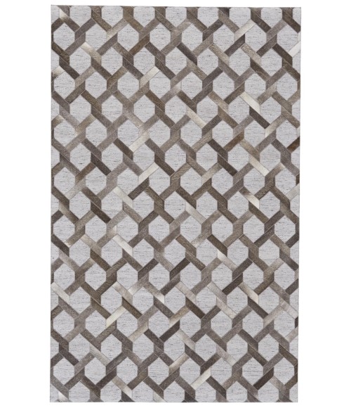FANNIN Rug Feizy FANNIN 0752F IN STEEL/STORM 2' x 3' Sample Area Rug