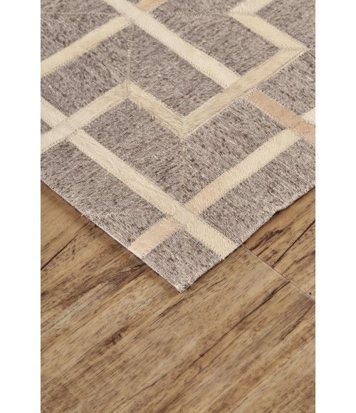 Feizy FANNIN 0756F IN IVORY/BURLYWOOD 5' x 8' Area Rug