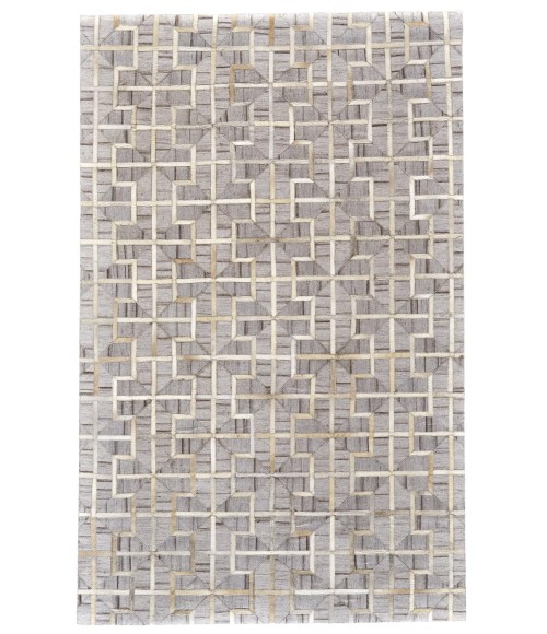 Feizy FANNIN 0756F IN IVORY/SAND 5' x 8' Area Rug