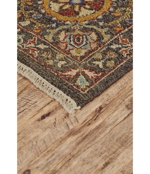 Feizy AMHERST 0758F IN CHARCOAL 3' 6" x 5' 6" Area Rug