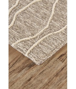 Feizy Enzo 8734F IVORY/GRAY Area Rug 3 ft. 6 X 5 ft. 6 Rectangle