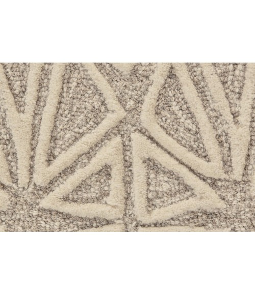Feizy ENZO 8735F IN IVORY/TAUPE 2' 6" x 8' Runner Area Rug