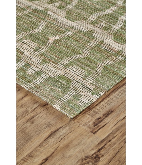 Feizy LILLIANA 0764F IN GREEN 2' x 3' Sample Area Rug