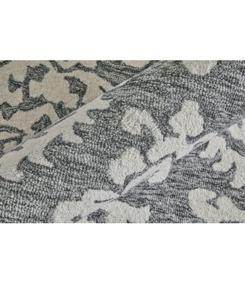 Feizy Belfort Gray/Ivory/Black Rug 8698A26F 8 ft. X 10 ft. Rect. - Rugs Town Feizy Belfort Gray/Ivory/Black 8698A26F 8 ft. X 10 ft. Rect. Rug
