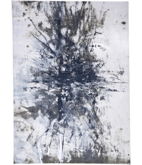 GASPAR Rug Feizy GASPAR 3833F IN WHITE/GRAY 1' 8" X 2' 10" Sample Area Rug