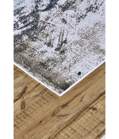 GASPAR Rug Feizy GASPAR 3833F IN WHITE/GRAY 1' 8" X 2' 10" Sample Area Rug