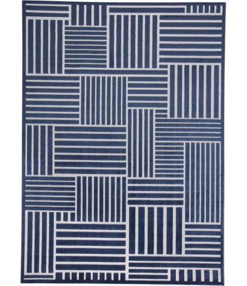 Feizy GASPAR 3836F IN NAVY/GRAY 1' 8" X 2' 10" Sample Area Rug