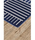 Feizy GASPAR 3836F IN NAVY/GRAY 1' 8" X 2' 10" Sample Area Rug