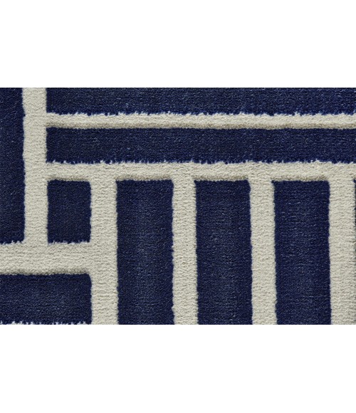 Feizy GASPAR 3836F IN NAVY/GRAY 1' 8" X 2' 10" Sample Area Rug