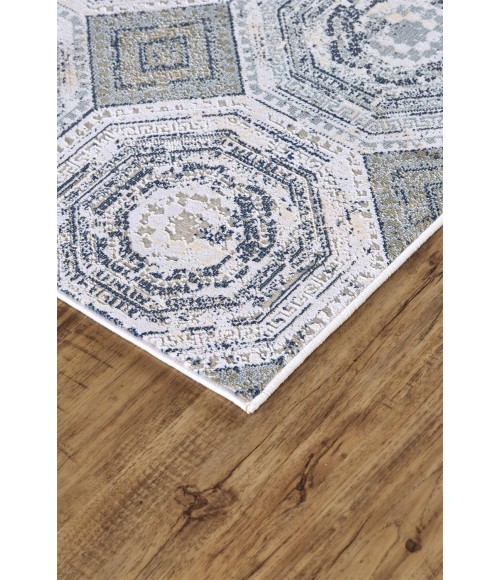 Feizy MARIGOLD 3829F IN WHITE/STERLING 10' 4" X 13' 6" Area Rug