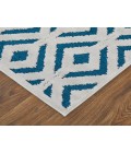 Feizy Saphir Mira TEAL/WHITE 6803490F 9 ft. 8 in. X 12 ft. 7 in. Rectangle Rug