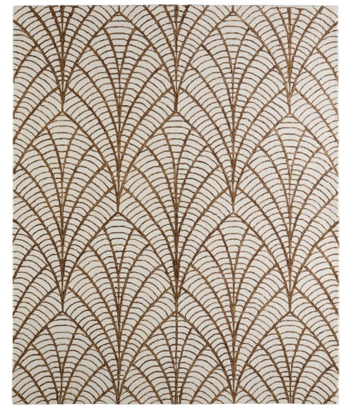 Feizy Wallace White/Brown WAL8A44F 2 ft. X 3 ft. Rect. Rug