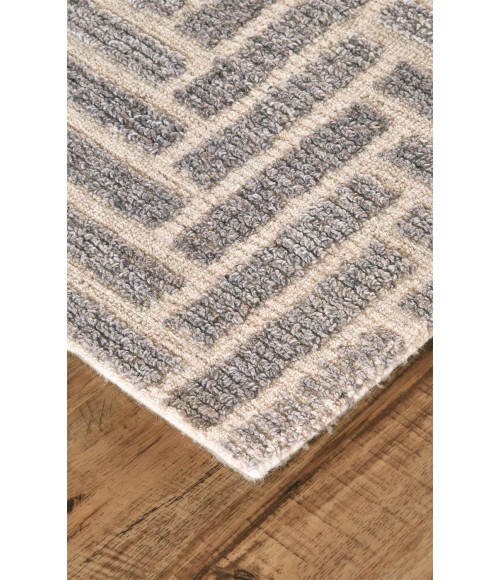 Feizy ASHER 8768F IN TAUPE/NATURAL 3' 6" x 5' 6" Area Rug