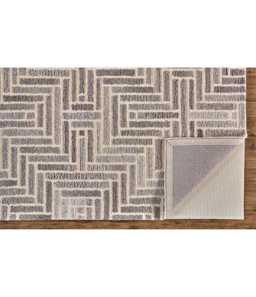 Feizy ASHER 8768F IN TAUPE/NATURAL 3' 6" x 5' 6" Area Rug