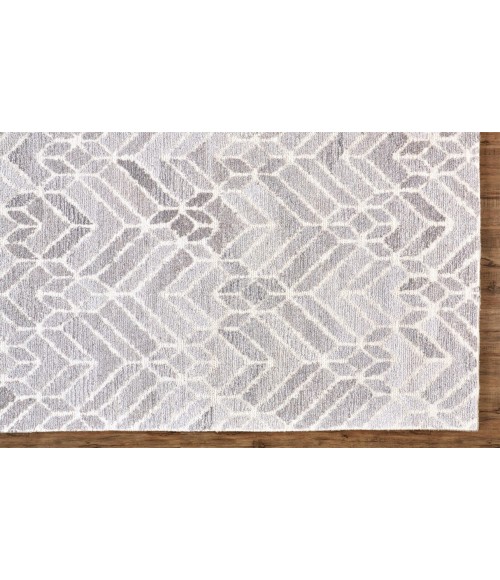 ASHER Rug Feizy ASHER 8769F IN GRAY/NATURAL 8' x 8' Round Area Rug