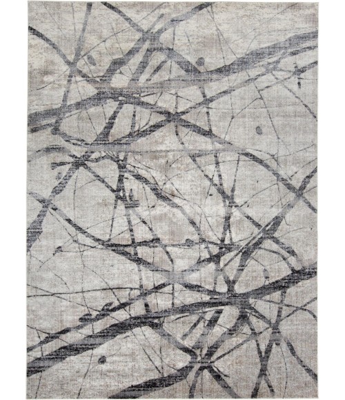 KANO Rug Feizy KANO 3877F IN CHARCOAL/GRAY 4' 3" X 6' 3" Area Rug
