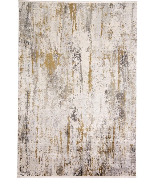 Feizy CADIZ 3887F IN IVORY/GRAY 3' 1" X 5' Area Rug