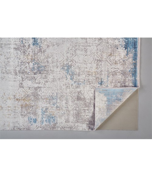 Feizy CADIZ 3889F IN IVORY/BLUE 4' 10" X 7' 10" Area Rug