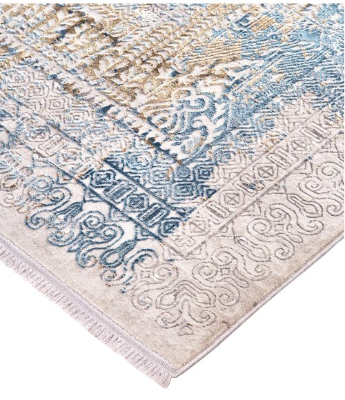 CADIZ Rug Feizy CADIZ 3890F IN BLUE/GRAY 3' 1" X 10' Runner Area Rug