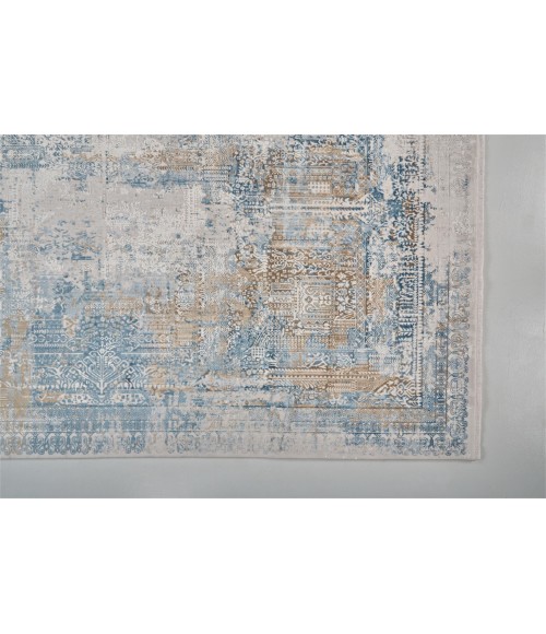CADIZ Rug Feizy CADIZ 3890F IN BLUE/GRAY 3' 1" X 10' Runner Area Rug