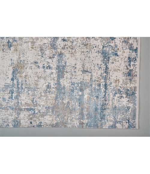 CADIZ Rug Feizy CADIZ 3891F IN BLUE/IVORY 3' 1" X 10' Runner Area Rug