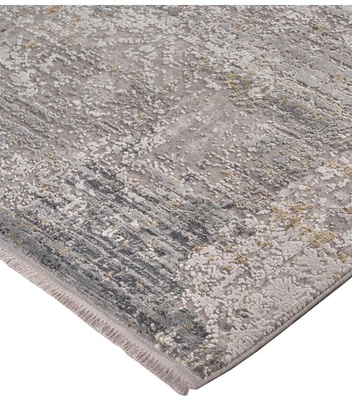 CADIZ Rug Feizy CADIZ 3892F IN LIGHT GRAY/IVORY 3' 1" X 10' Runner Area Rug