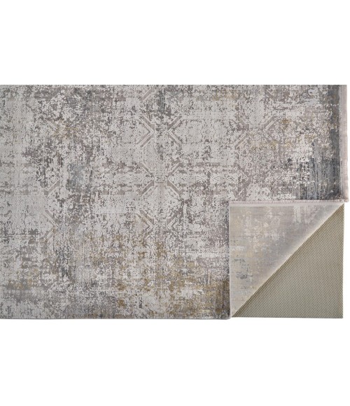 CADIZ Rug Feizy CADIZ 3892F IN LIGHT GRAY/IVORY 3' 1" X 10' Runner Area Rug
