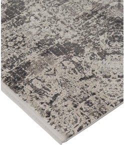 Feizy Cadiz 3989F LIGHT GRAY/BLACK Area Rug 4 ft. 10 X 7 ft. 10 Rectangle