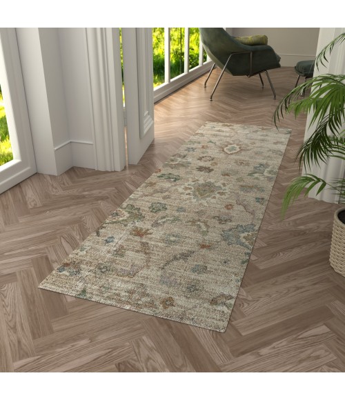 Feizy Dartmouth Tan/Brown/Blue DRT39QKF 2 ft. 6 in. X 7 ft. 3 in. Rect. Rug